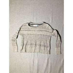 Womens Sparrow Sweater Size Medium Grey Multi Print Soft Wool Casual Winter